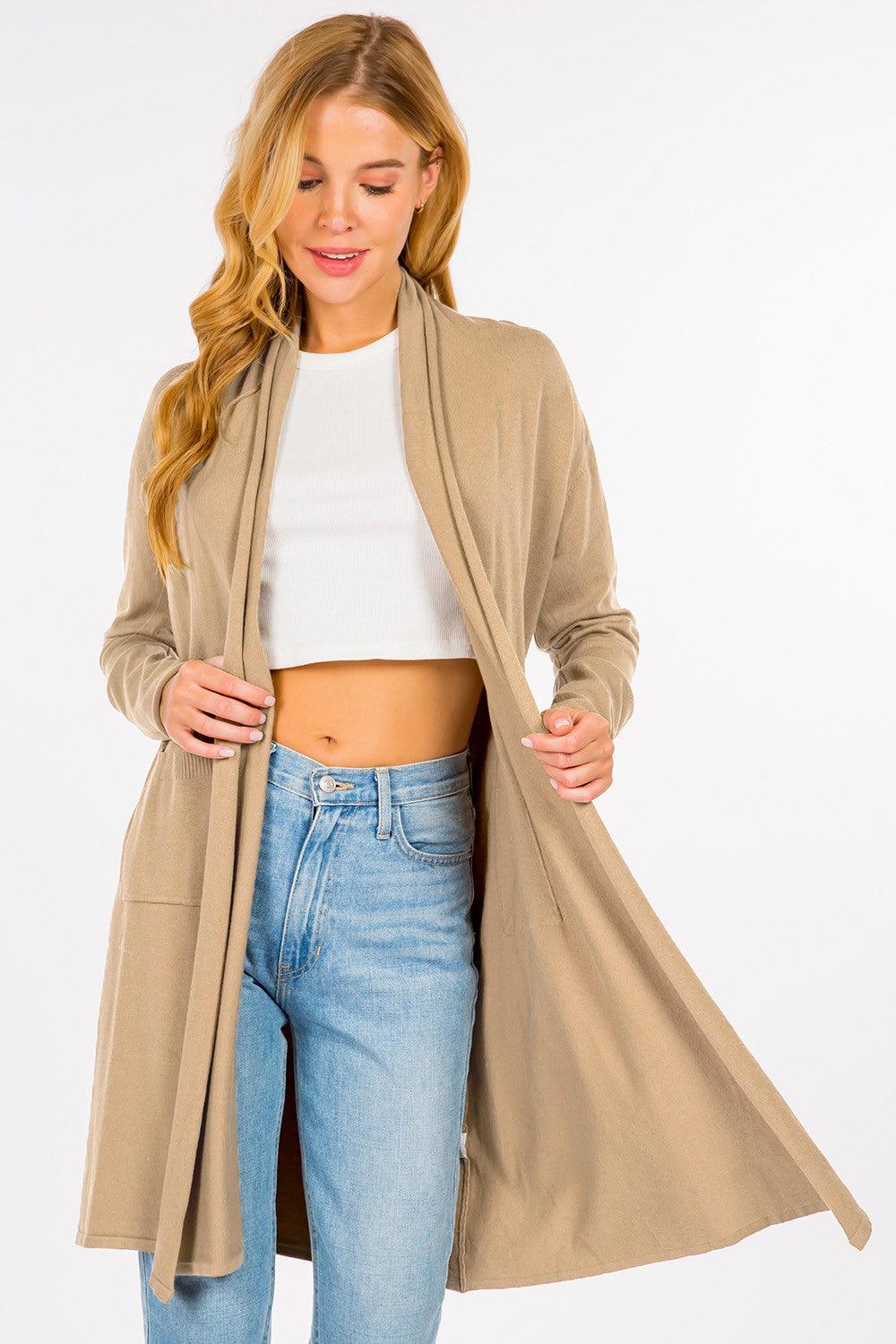 Isabel Cardigan showcasing its luxurious fabric blend and stylish design, a perfect layering piece for any outfit.