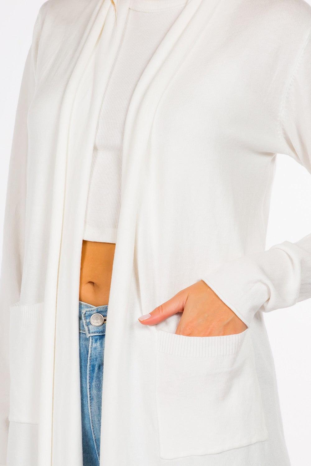 Isabel Cardigan showcasing its luxurious fabric blend and stylish design, a perfect layering piece for any outfit.