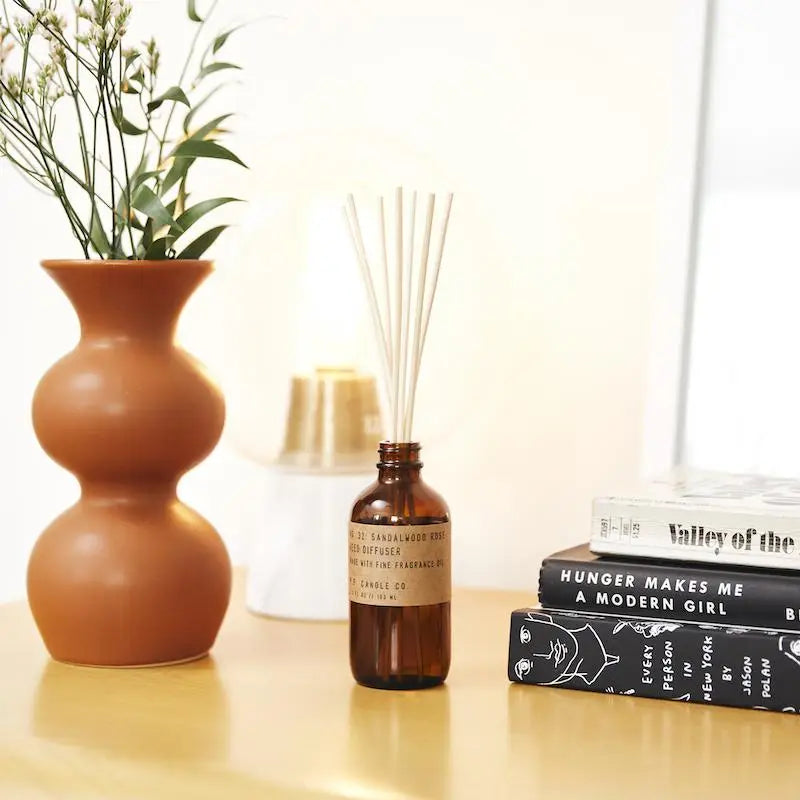P.F. Candle Sandalwood Rose Diffuser - A carefully crafted diffuser with the sophisticated blend of sandalwood and rose.