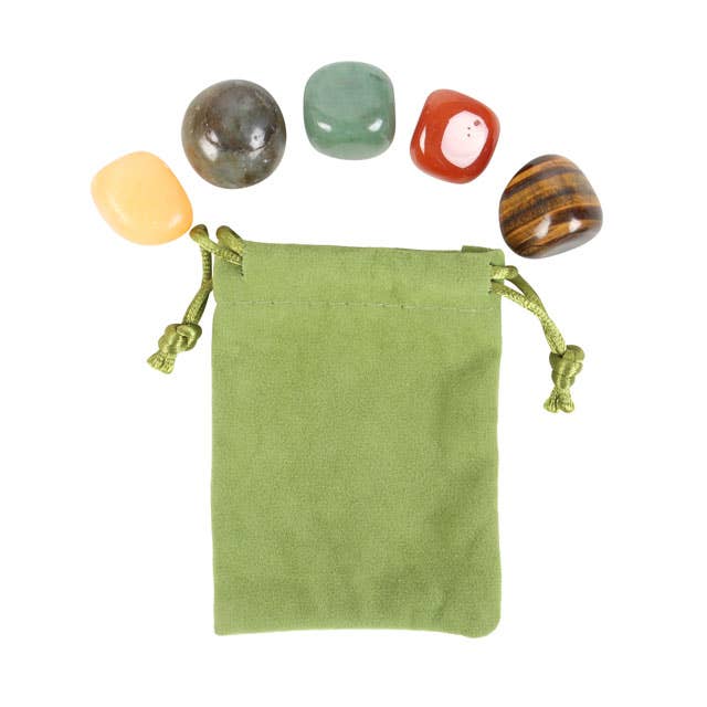 Leo Crystal Set - Yellow Jade, Tiger's Eye, Confidence Boosters