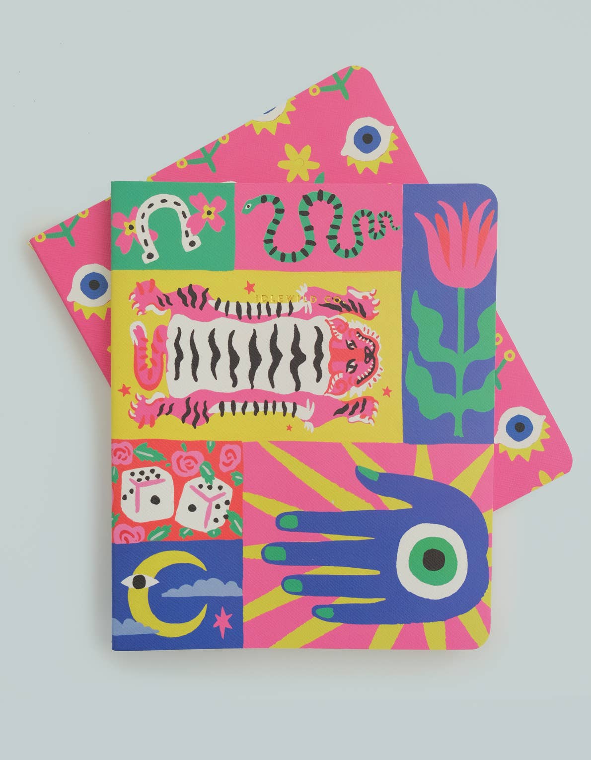 Colorful children's book with animal illustrations on a light gray background