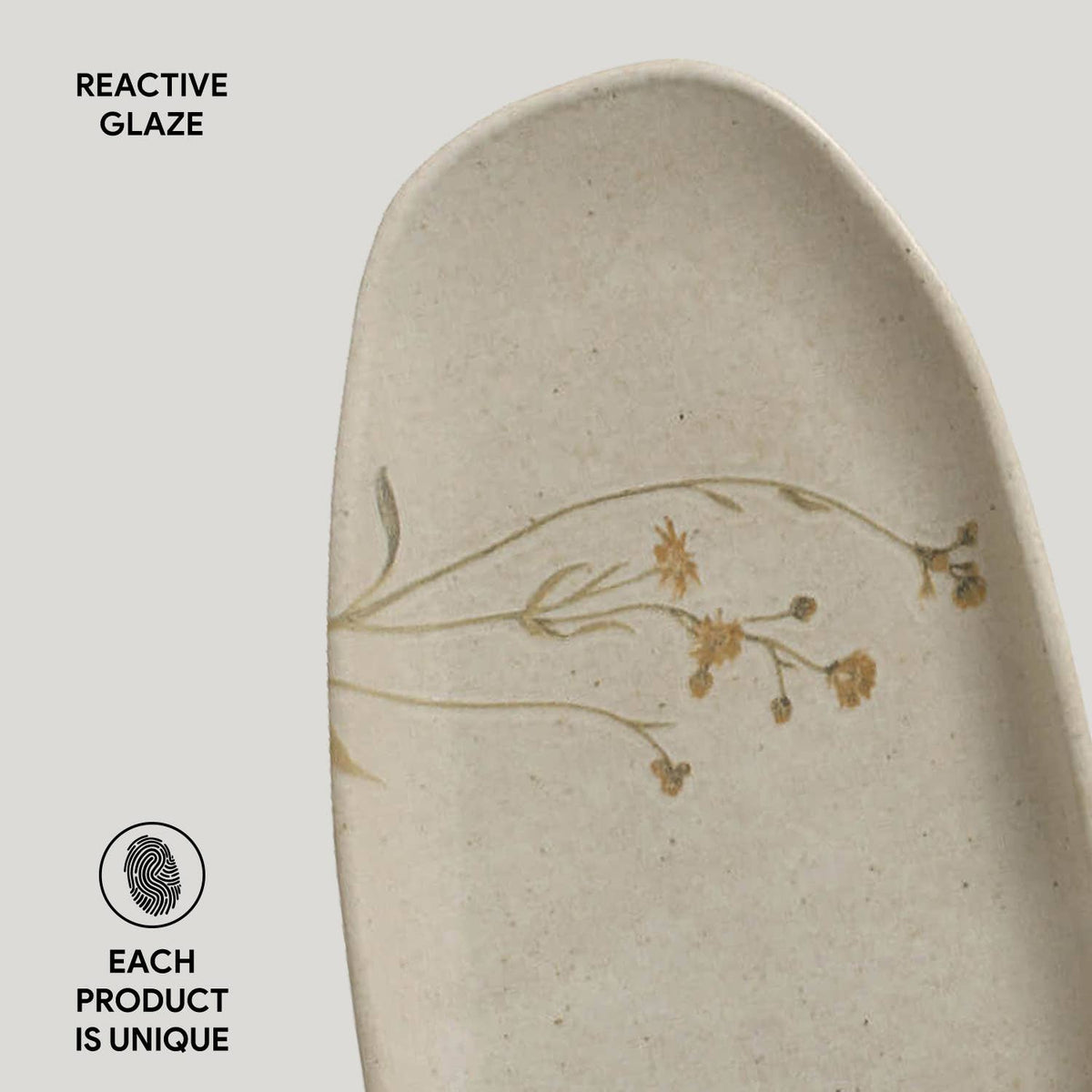 Shallow Oval Platter Large 14.17 x 5.12" Campestre
