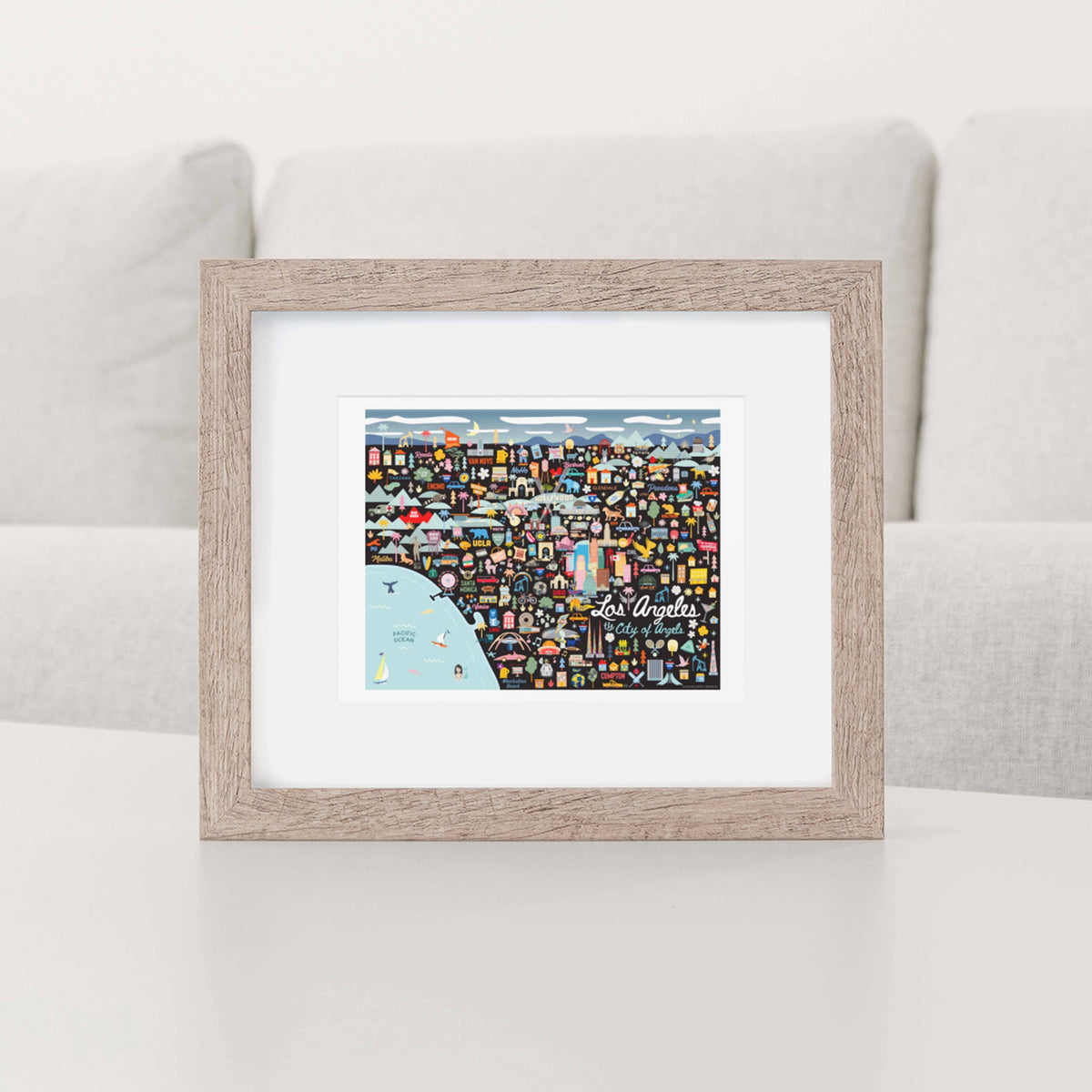 Los Angeles City Map Print