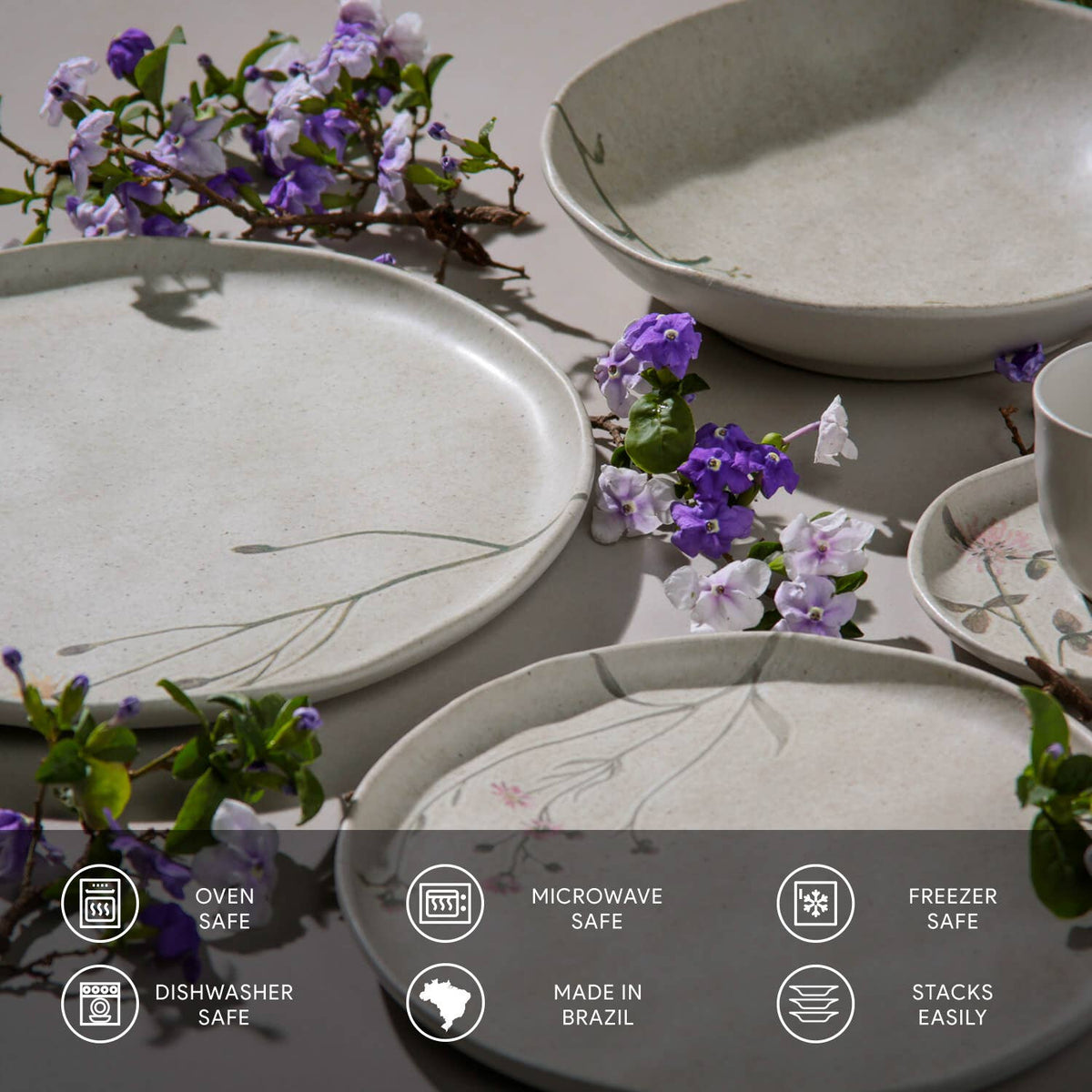 Bio Stoneware Campestre Dessert Plate, 8.46"