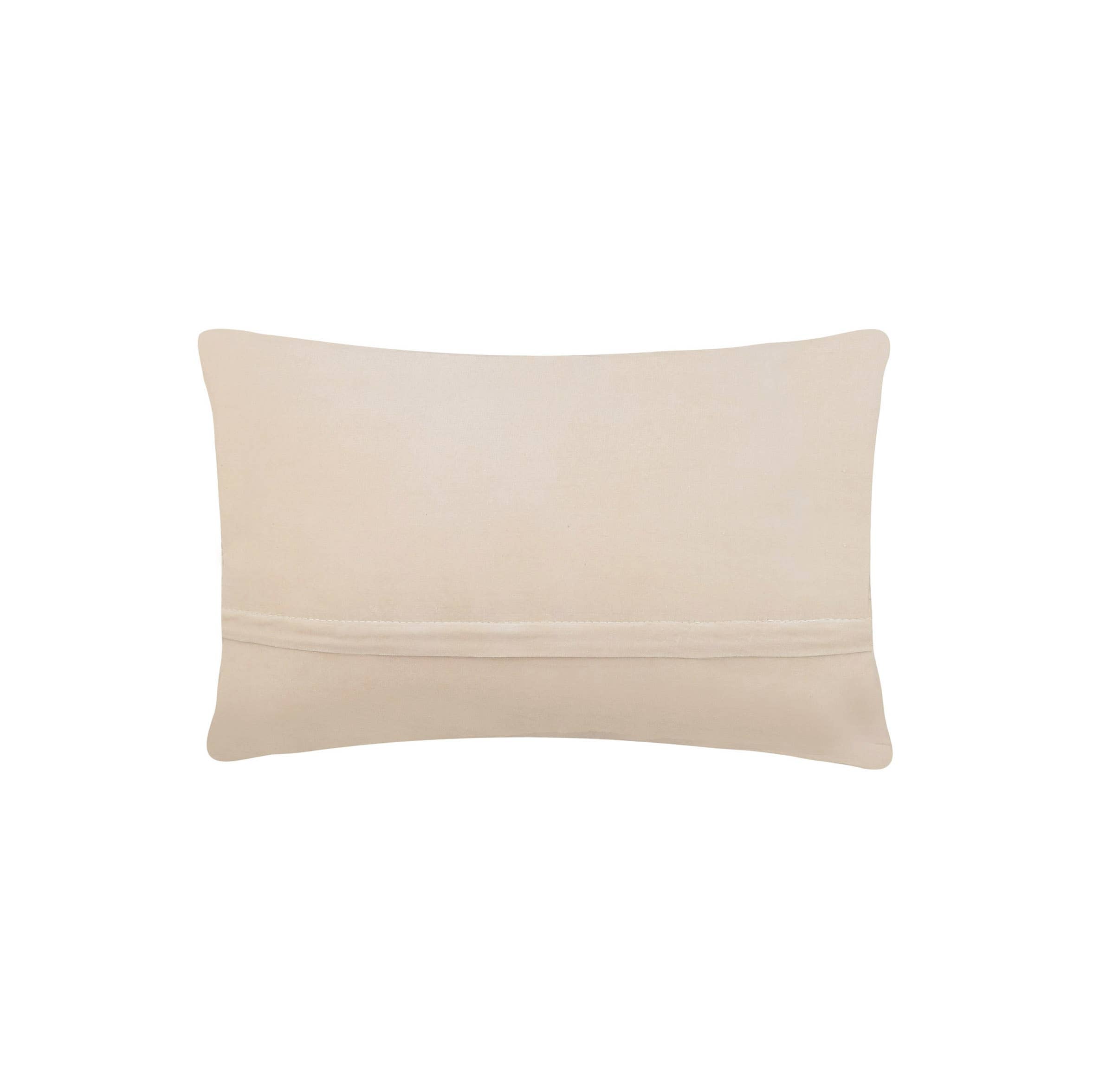 Hook pillow with USA text and American flag design in red, white, and blue colors.