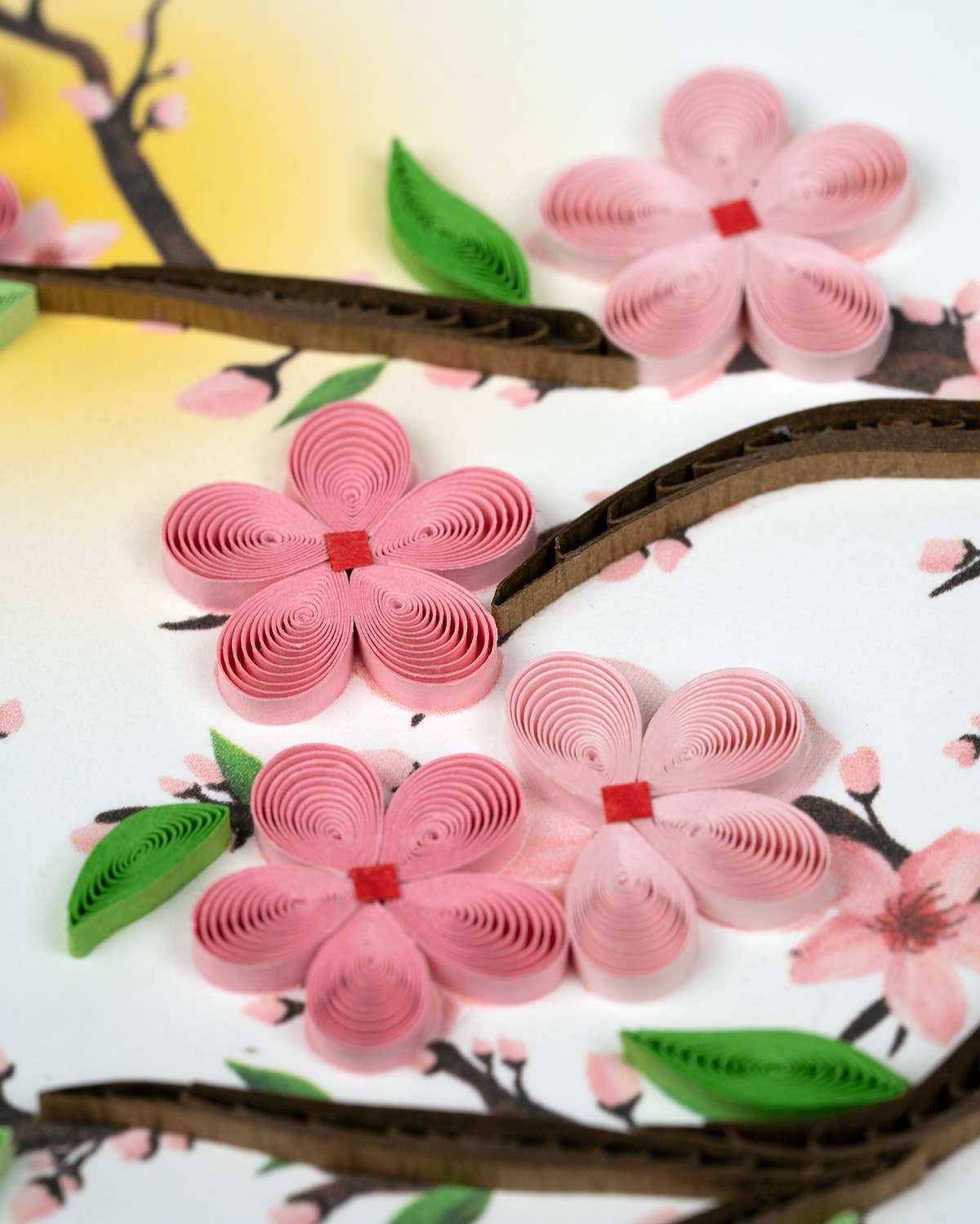 Quilled Cherry Blossoms Greeting Card