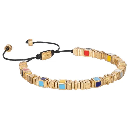 Rainbow Cubes Bracelet - Playful and vibrant accessory for a burst of color.