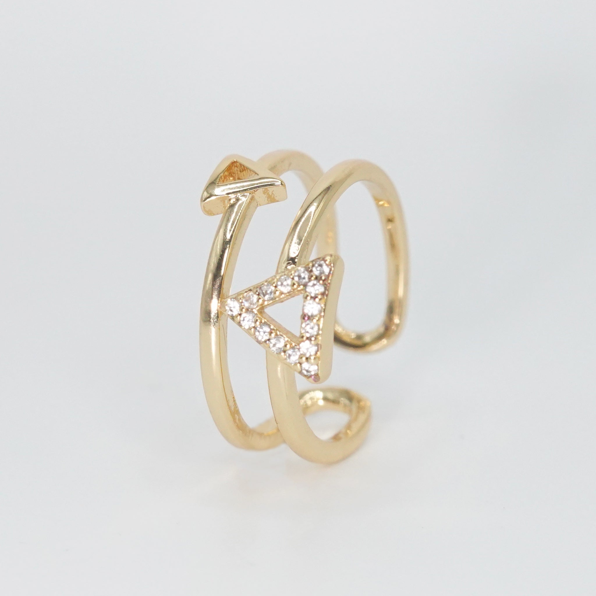 Hillcrest Ring - Avant-garde accessory with two sleek rectangles for modern chic.
