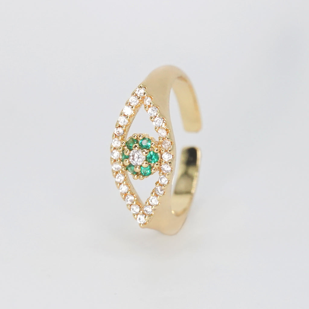 Broad Ring - Intriguing accessory with captivating eye design.