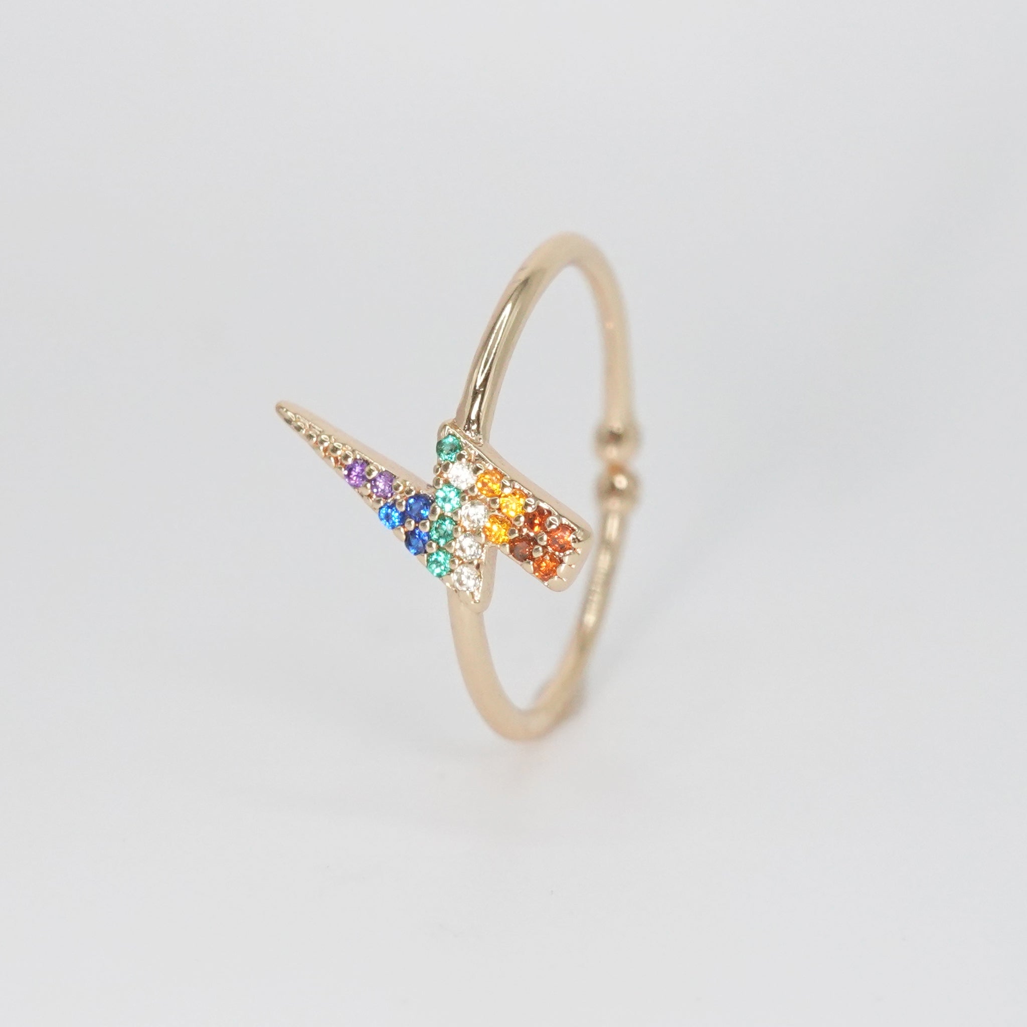 Formosa Ring - Striking accessory with colorful lightning bolt design.