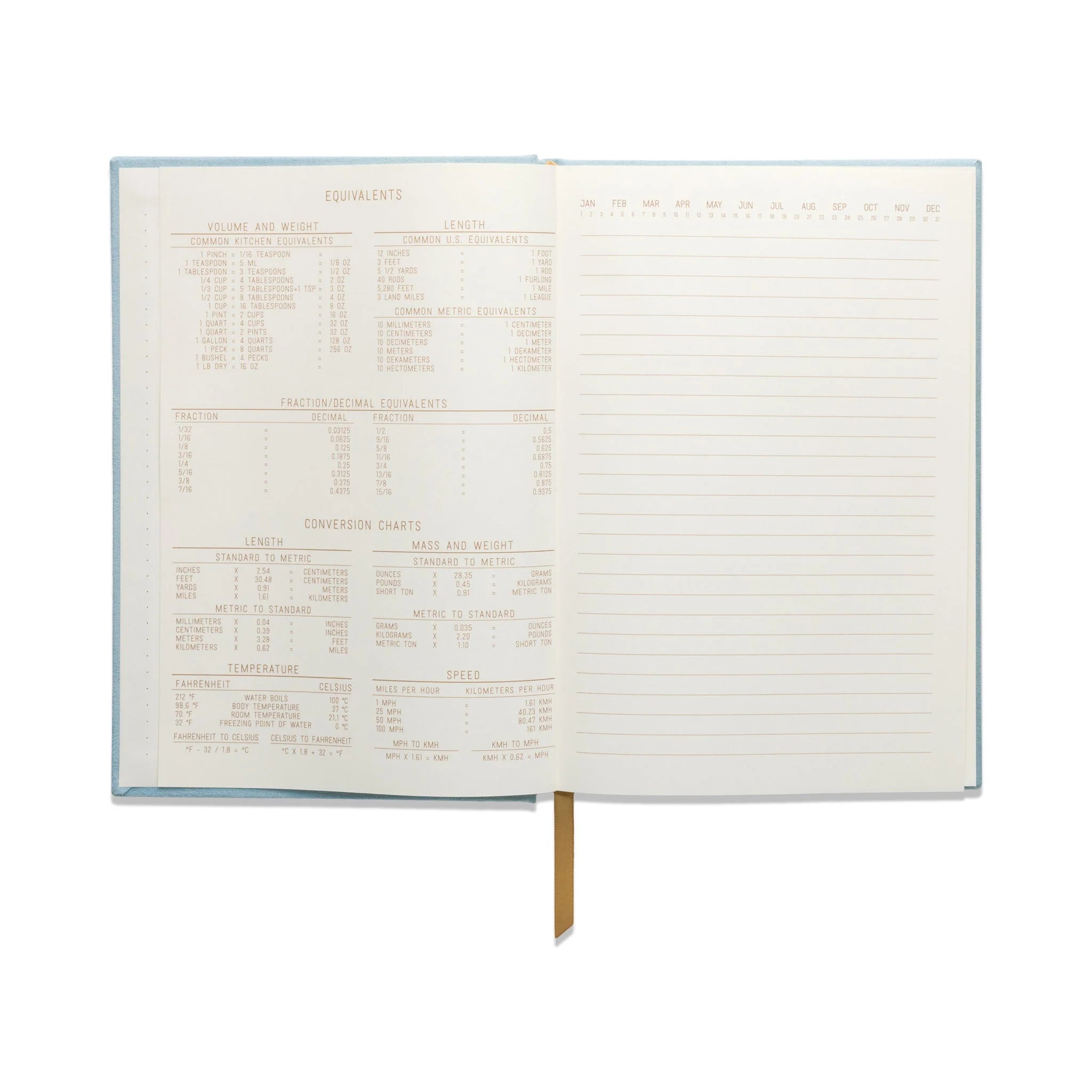 Image of the 'Ellipse Spot Journal' with a green suede cloth cover, gold geometric design, and gold ribbon bookmark.