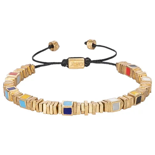 Rainbow Cubes Bracelet - Playful and vibrant accessory for a burst of color.
