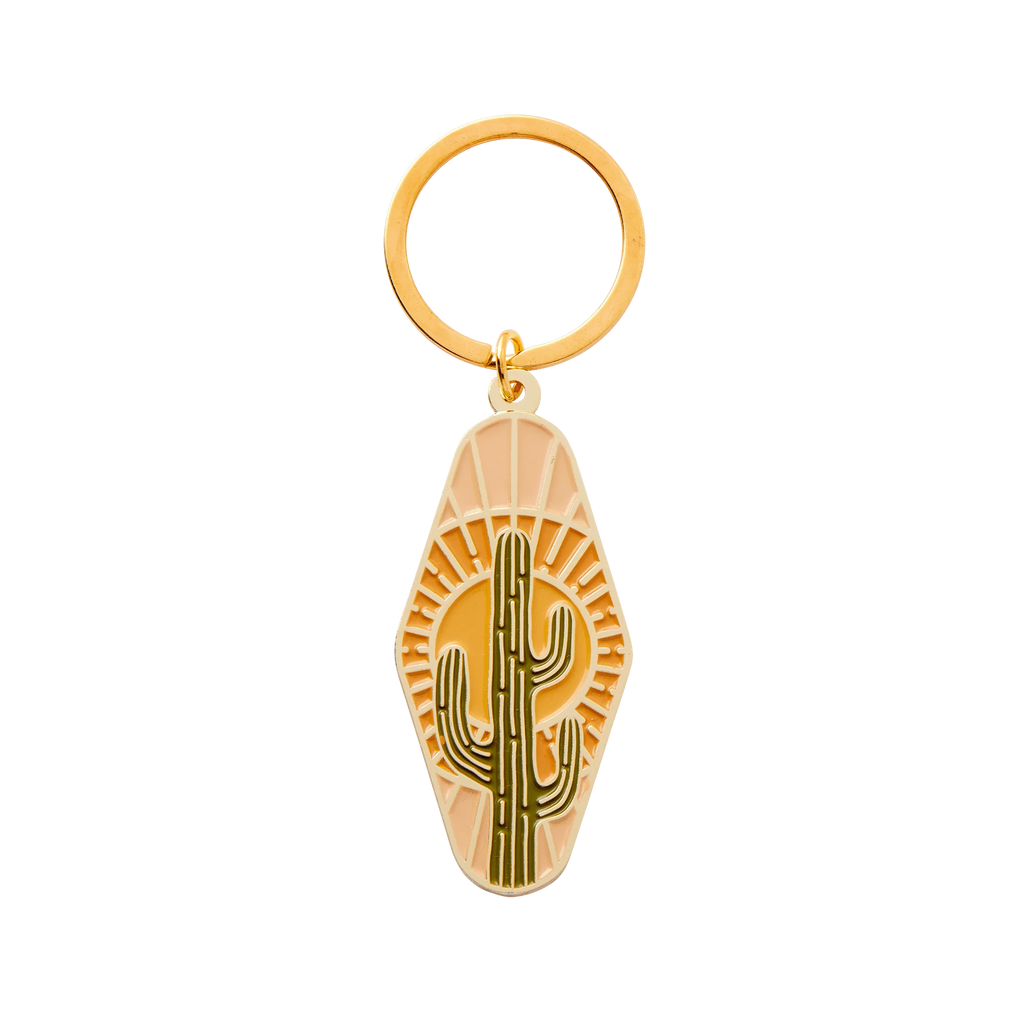 Cactus Enamel Keychain' crafted from durable enamel, featuring a lively cactus design