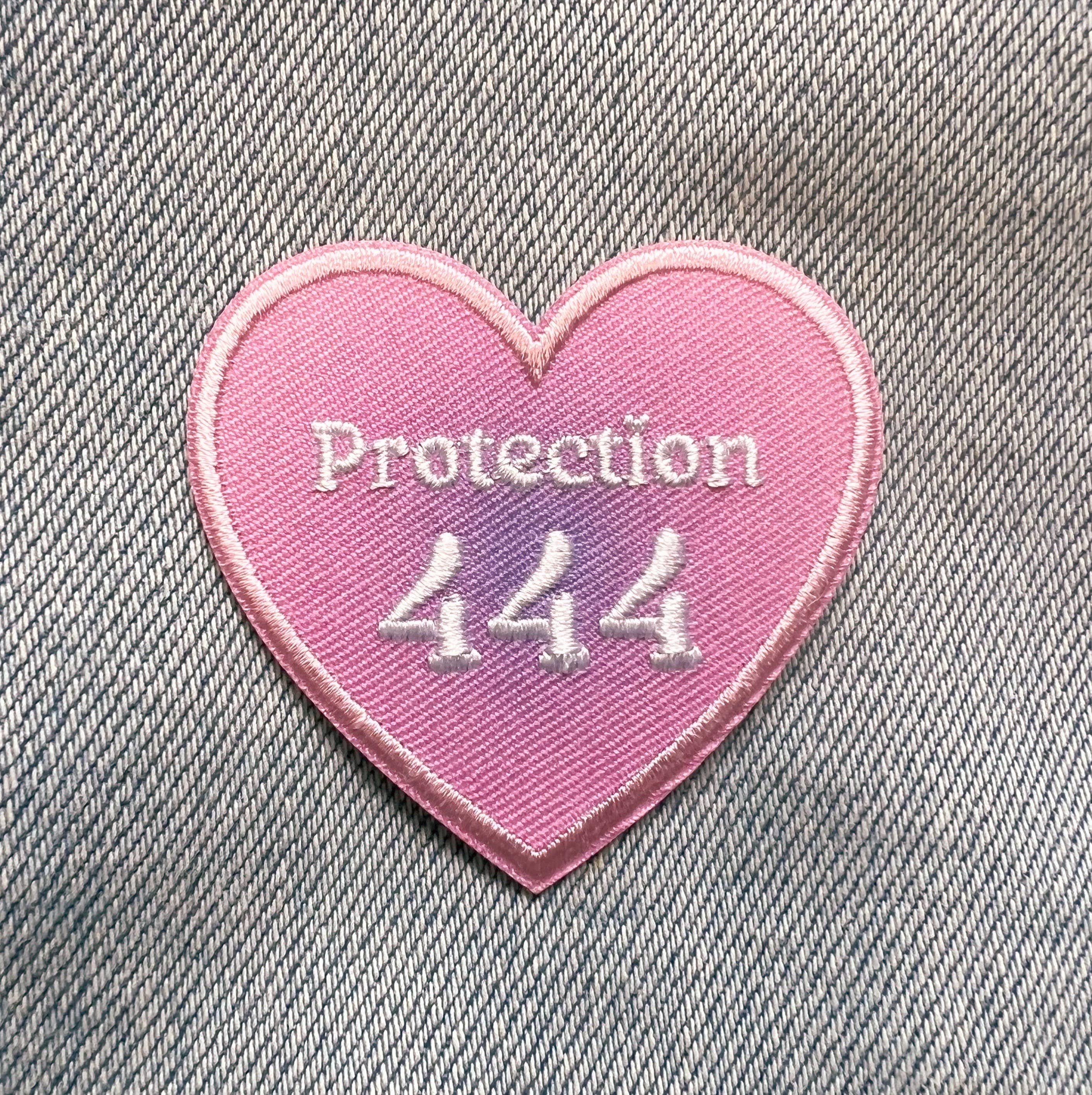 Angel Numbers Heart Patch - A unique patch featuring angelic numerical sequences for positive vibes.