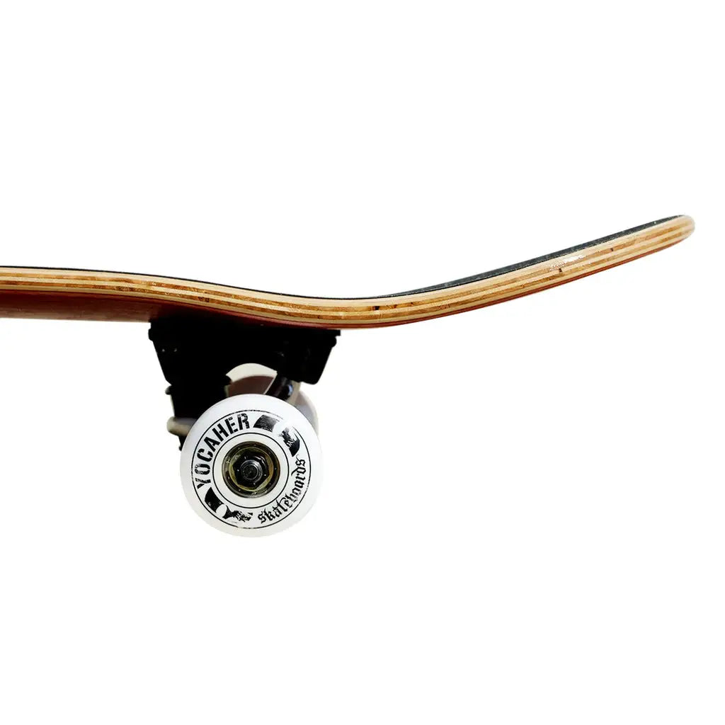 Crimson Skateboard with mellow concave for flat-footed skating.