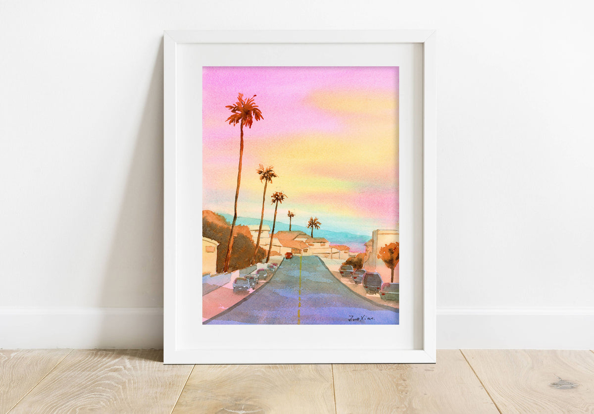 California Sunset Giclee Art Print