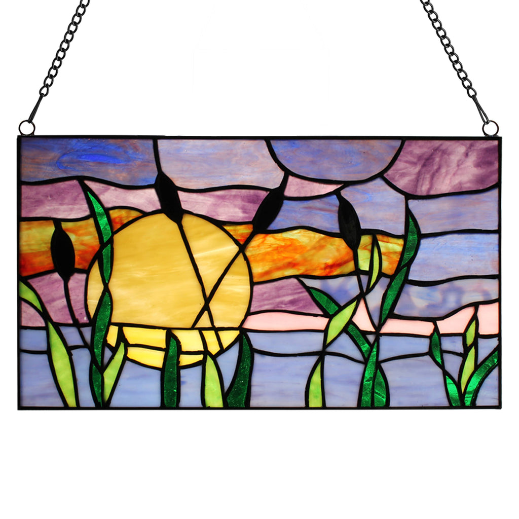 Sunset Stained Glass Mosaic - Handcrafted mosaic capturing the vibrant hues of a sunset for a mesmerizing display.
