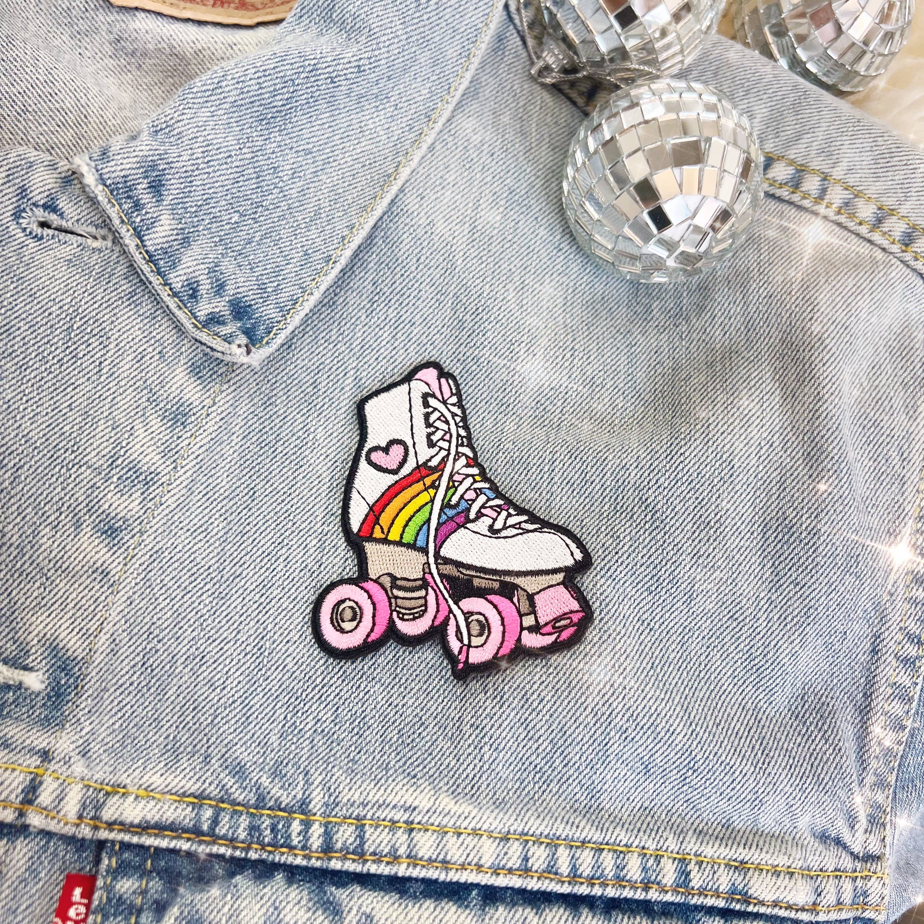 Roller Skate Patches - Rainbow - Vibrant patches with detailed roller skate designs for a playful and retro vibe.