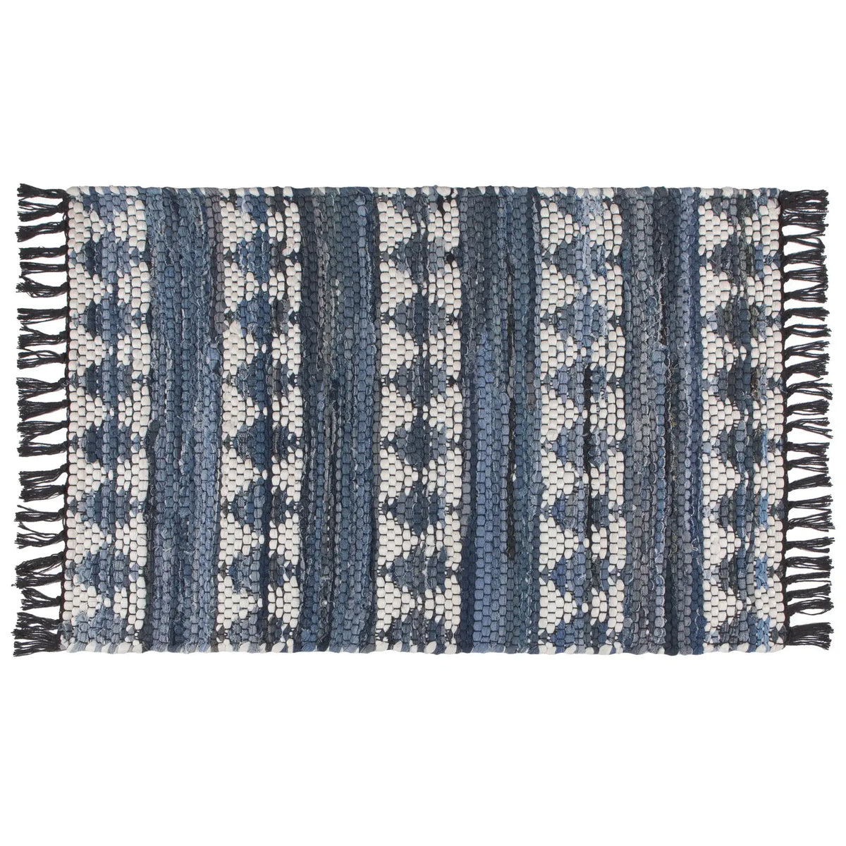 Wink Cotton Chindi Rug, handwoven with colorful pattern and soft cotton fabric.