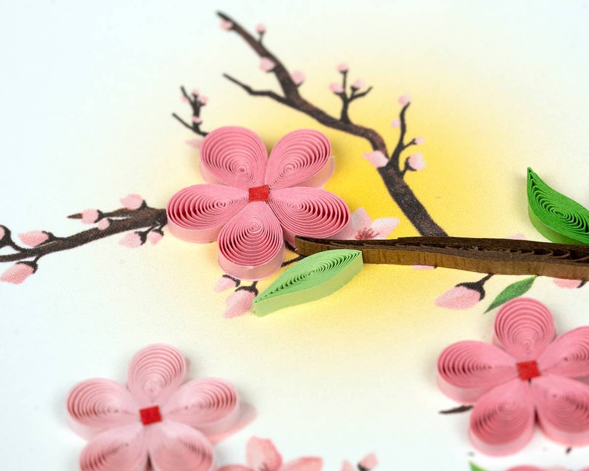 Quilled Cherry Blossoms Greeting Card