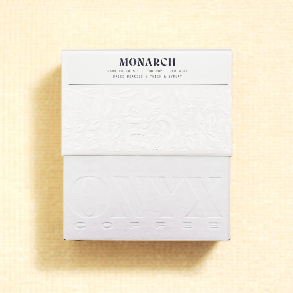 Monarch Coffee, a premium blend with a robust flavor profile, perfect for espresso or drip brewing.