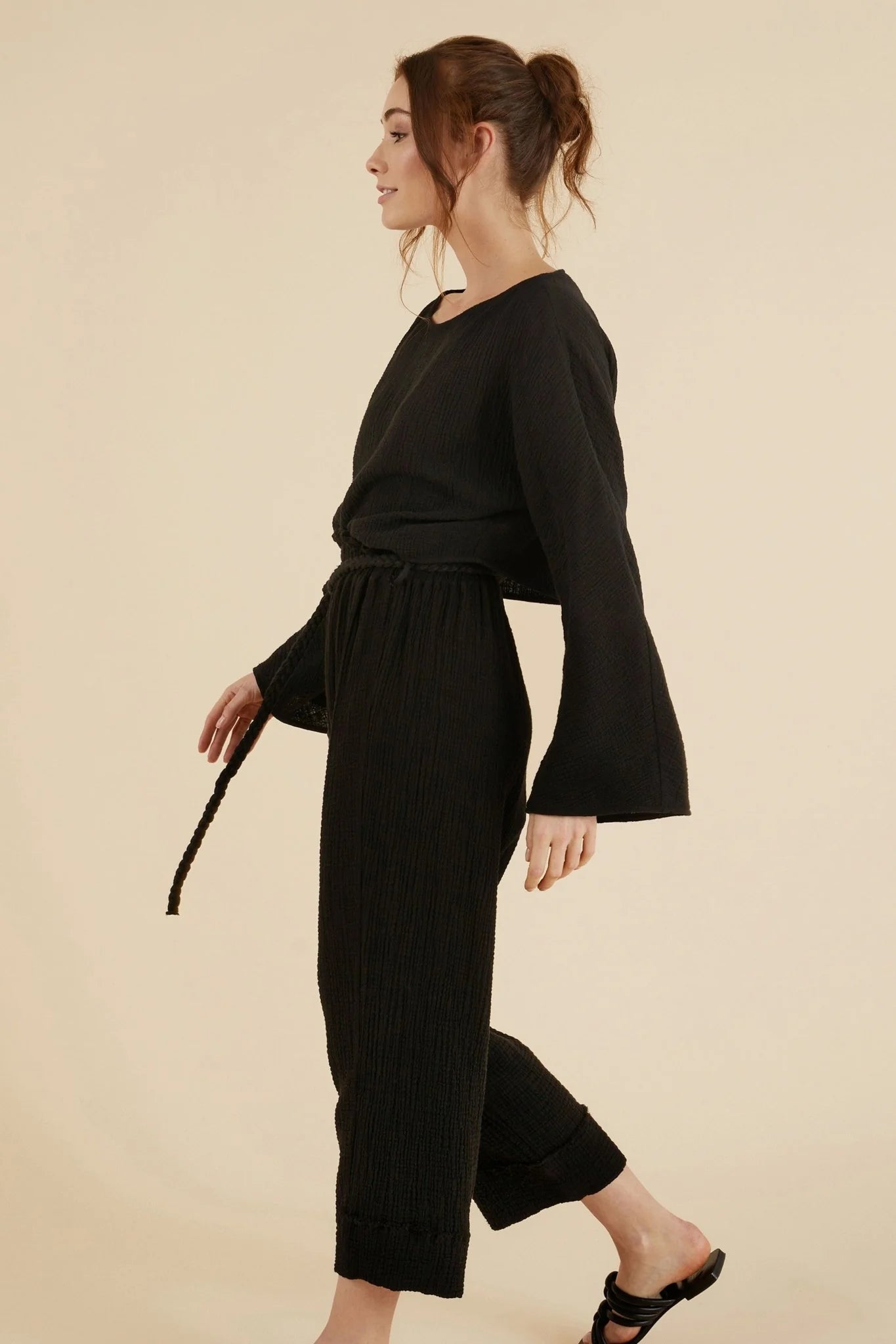 Paloma Paper Bag Pants - Chic and versatile high-waisted pants with a paper bag waist.