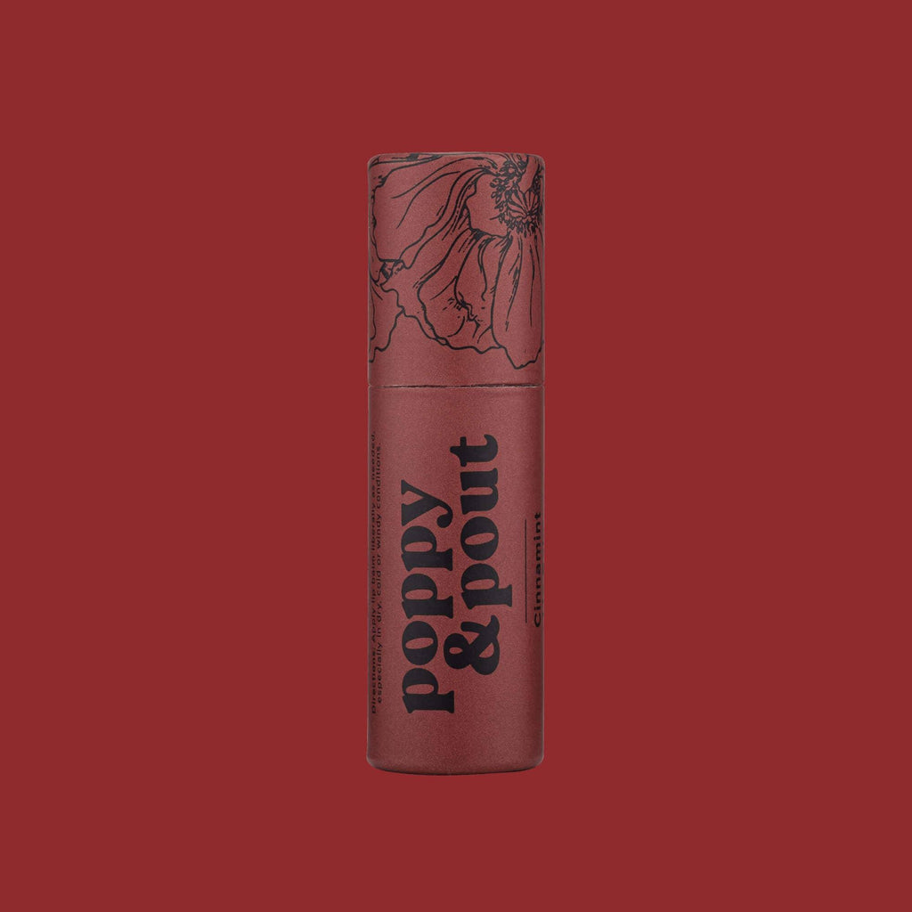 Poppy & Pout Lip Balm - Cinnamint - Organic Lip Care for Nourished and Invigorated Lips