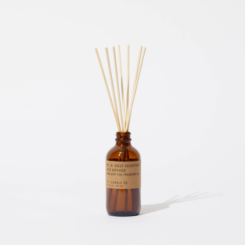 P.F. Candle Sweet Grapefruit Diffuser - A carefully crafted diffuser with the invigorating scent of sweet grapefruit.