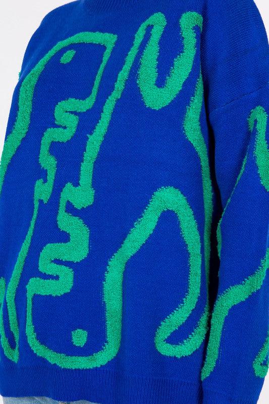 Dinosaur Sweater featuring cute dinosaur motifs on a comfortable, warm fabric, perfect for adding a fun element to your outfit.