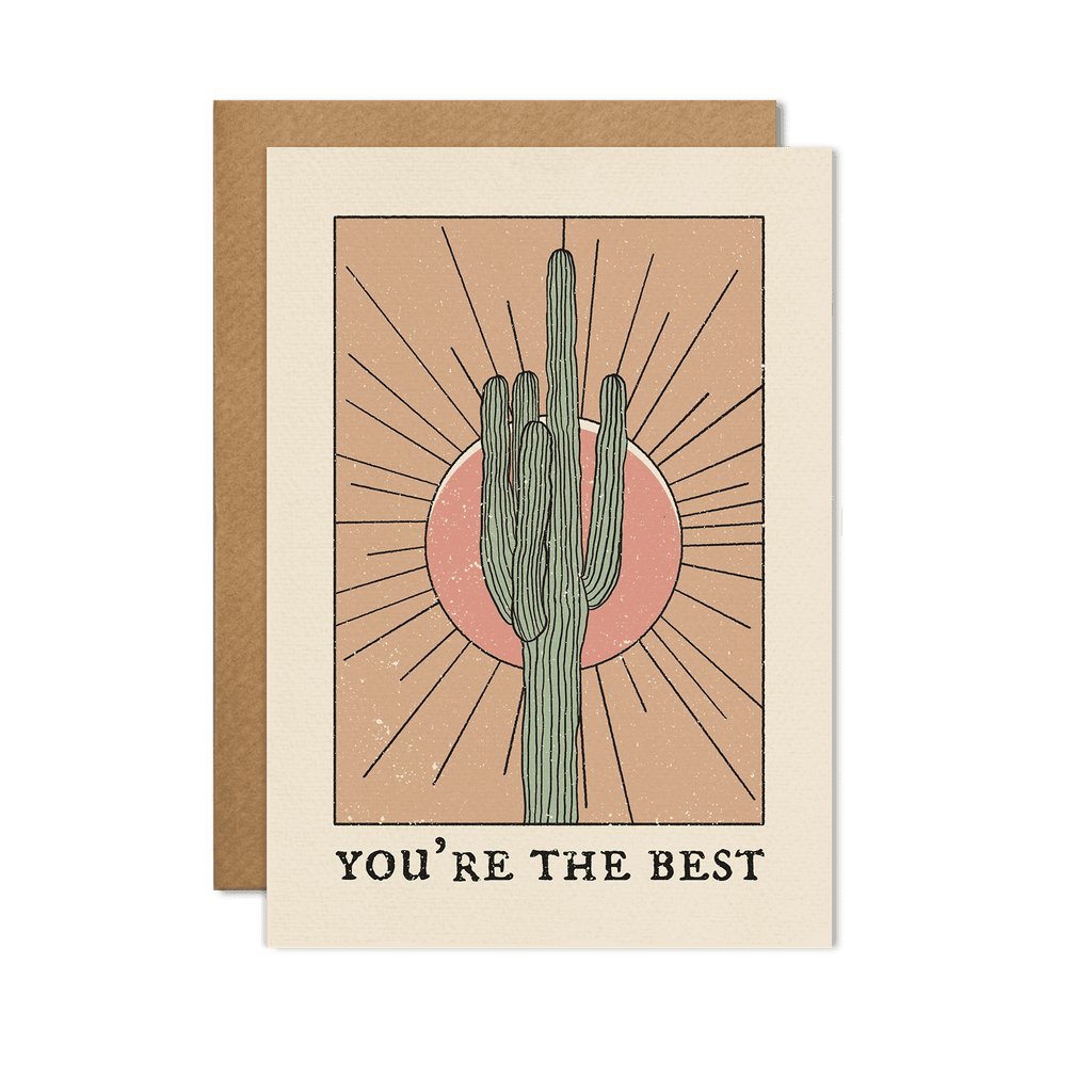 'You're The Best' card with vibrant front design and personalized appreciation note inside