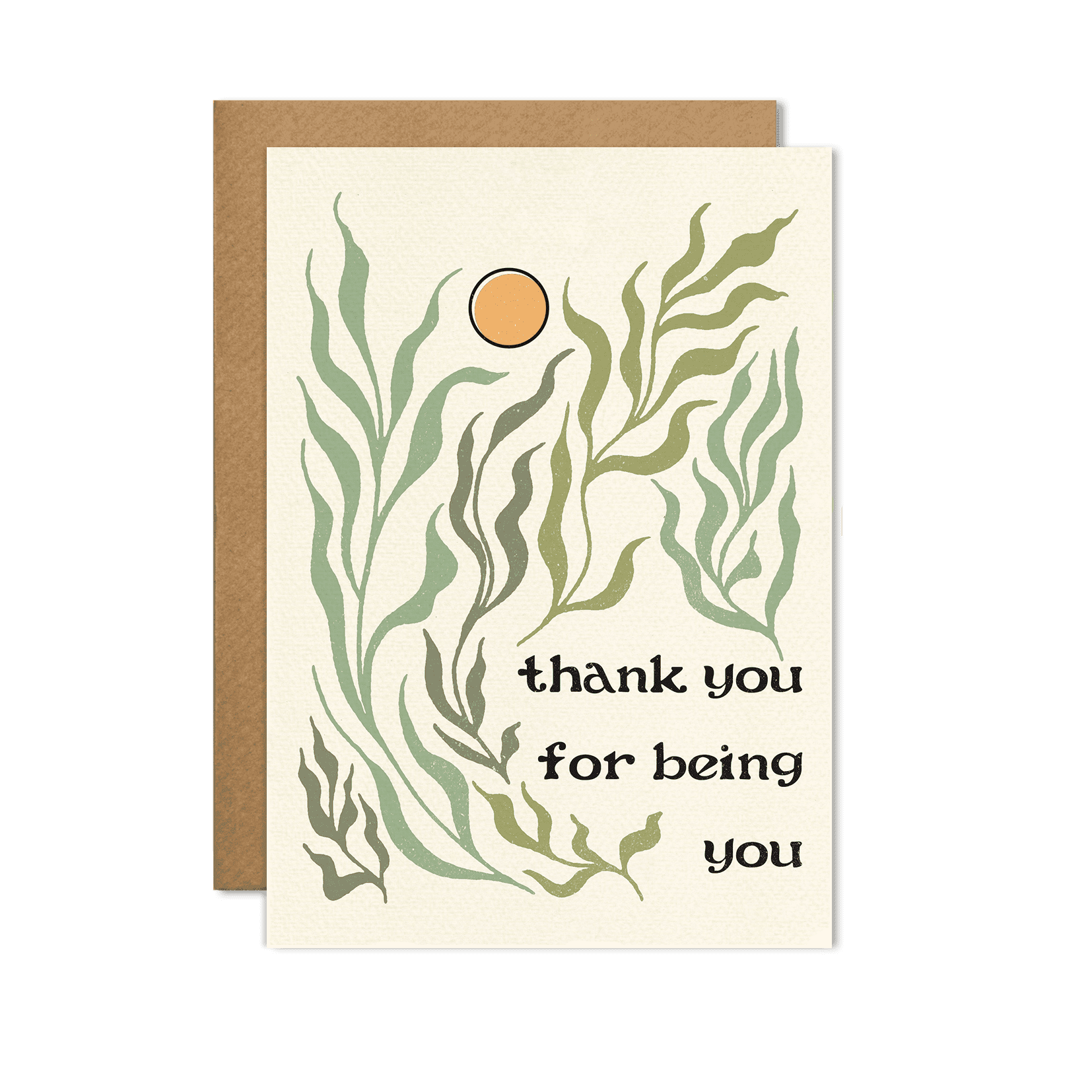 "Thank You for Being You" Card with a warm and sincere design, displayed against a soft, neutral background.