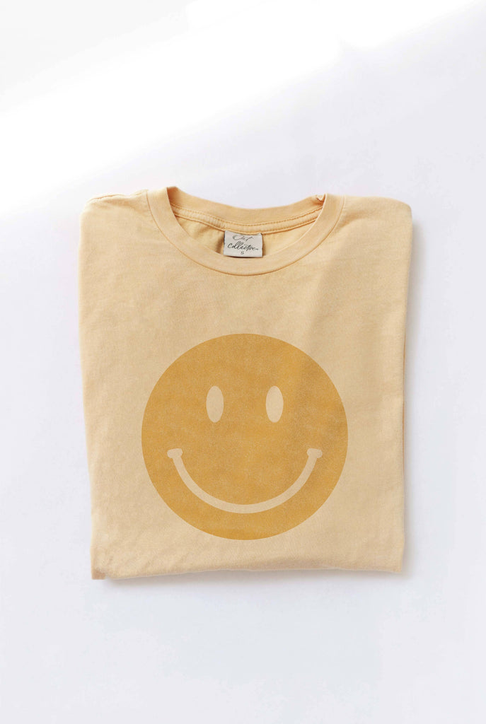 Smiley Face T-Shirt: Yellow shirt with a large smiley face design.