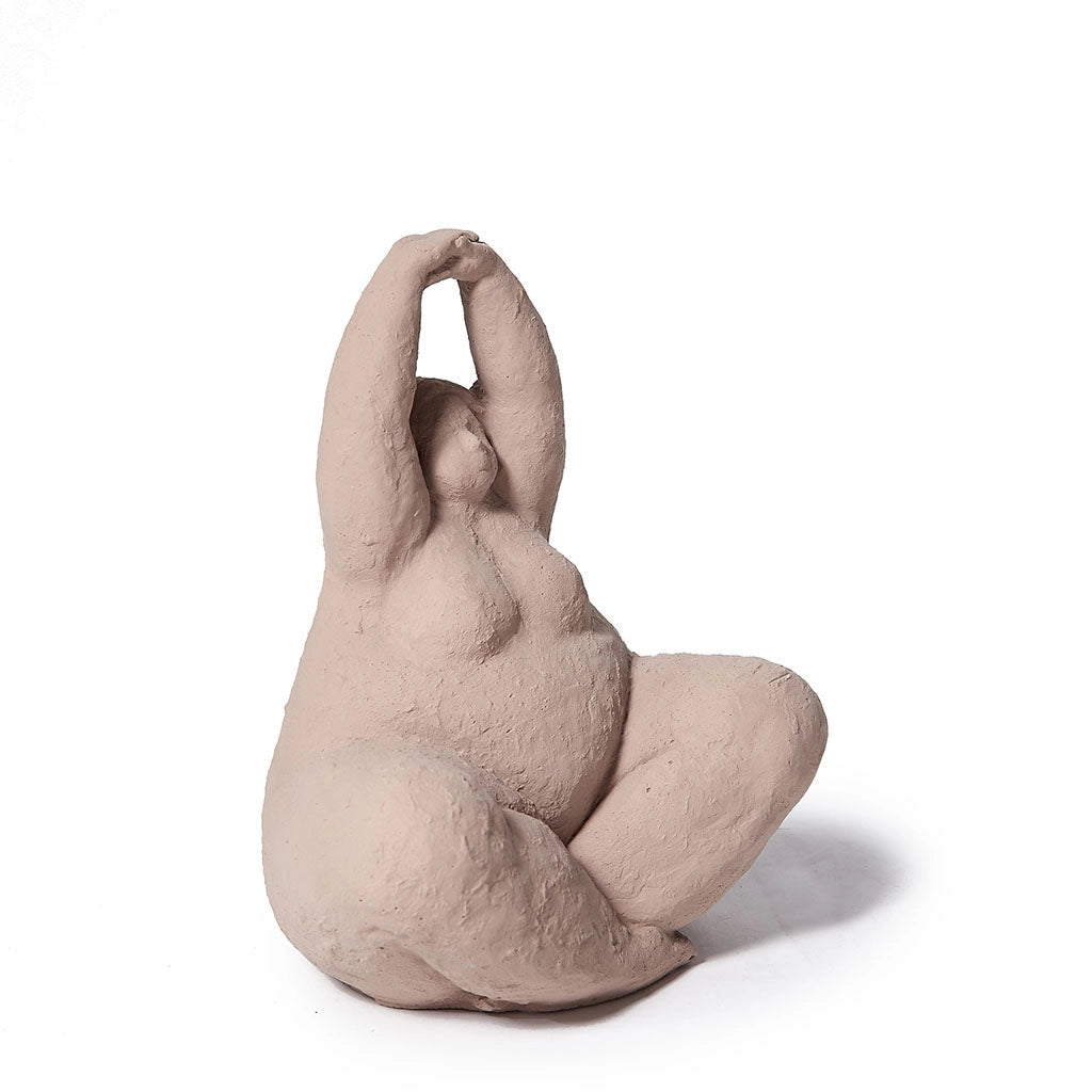 Clay Yoga Sculpture, elegantly crafted, embodying tranquility and mindfulness.