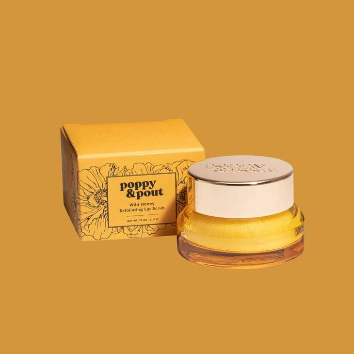 Poppy & Pout Lip Scrub - Wild Honey - Organic Lip Care for Smooth and Nourished Lips