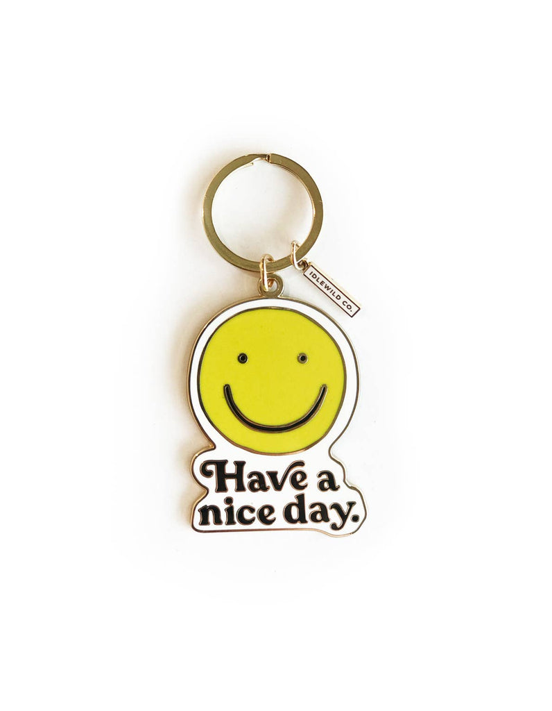 Smiley Keychain: A vibrant keychain with cheerful smiley face design, epitome of joy and positivity.