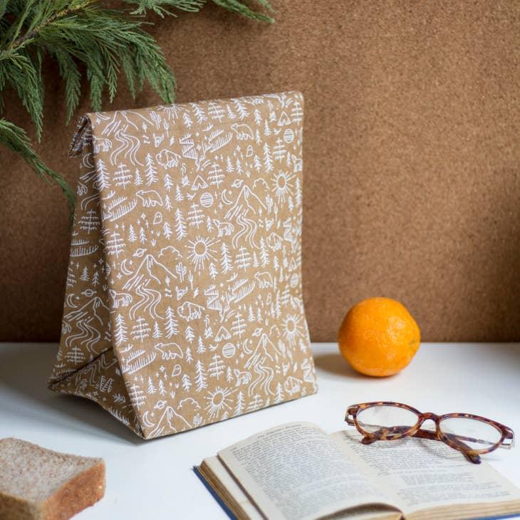 Papercraft Lunch Bag - Stylish and eco-friendly lunch bag with playful designs, made from a durable blend of leather-like paper and natural latex.