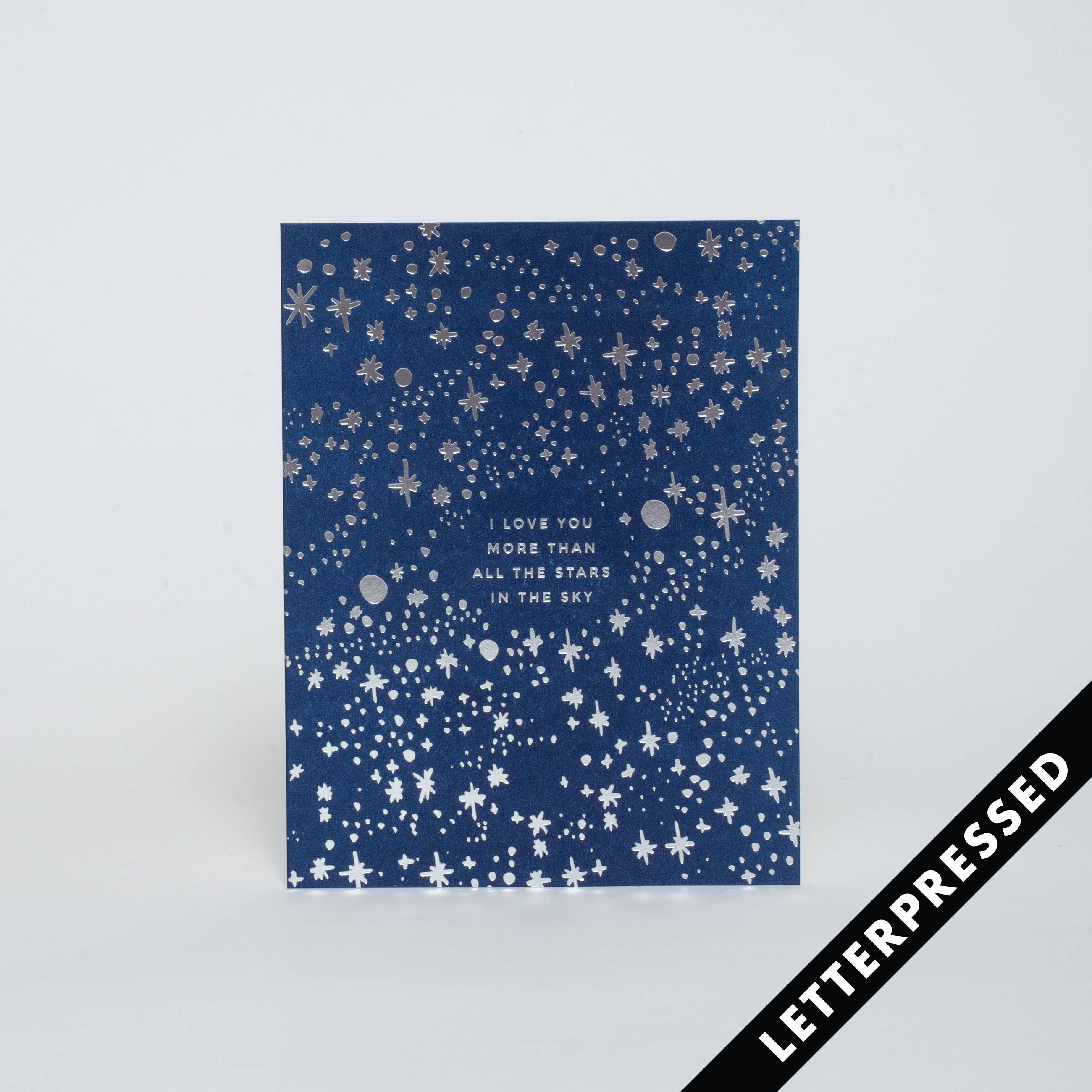 "I Love You More Than All the Stars in the Sky" Card - Night Sky Illustration