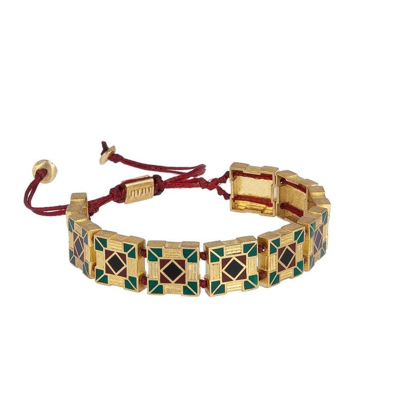 Diagonal Bracelet - Contemporary and edgy accessory with sleek diagonal lines.