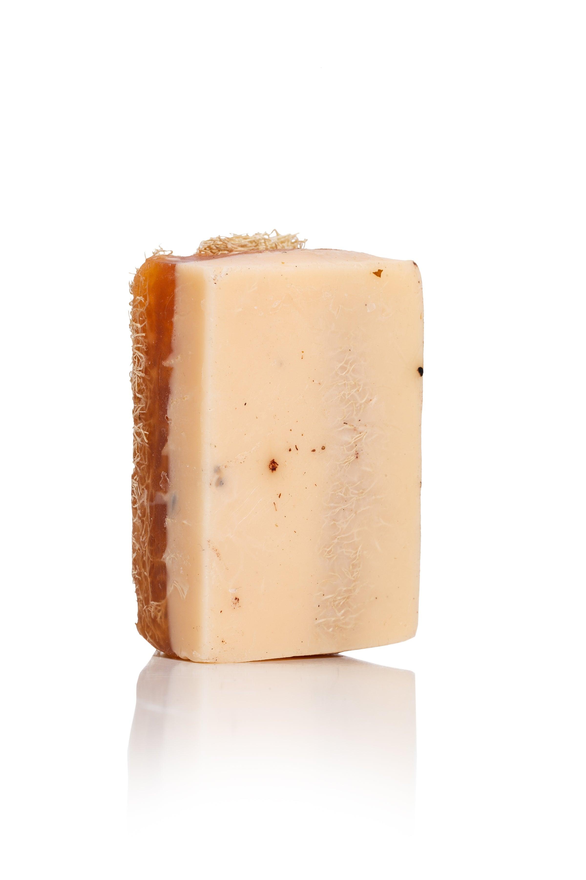 Cleopatra’s Lover Loofah Soap, for an exotic, luxurious cleansing and exfoliating experience.