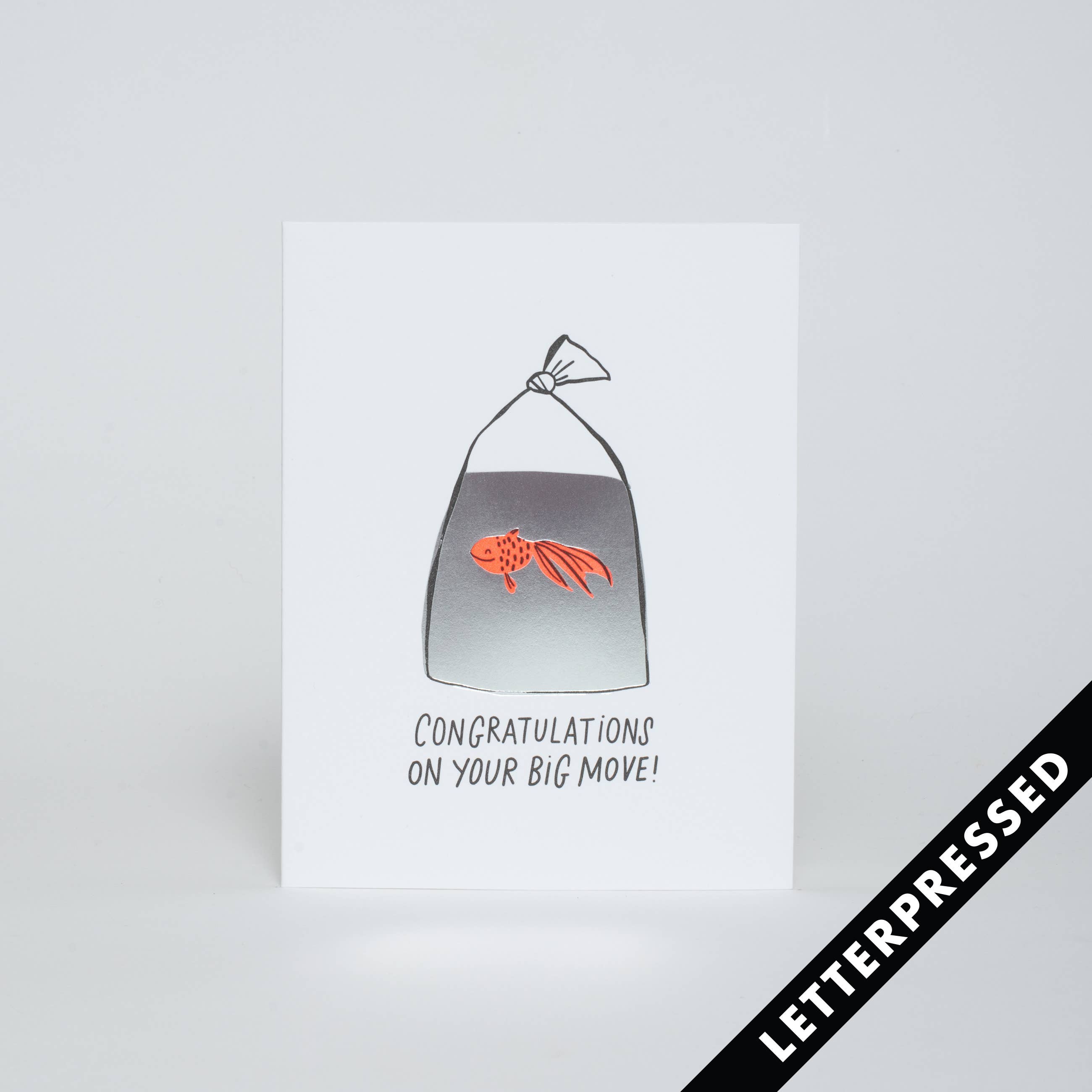 Goldfish Card - A whimsical greeting featuring a charming goldfish, perfect for spreading waves of celebration and joy.