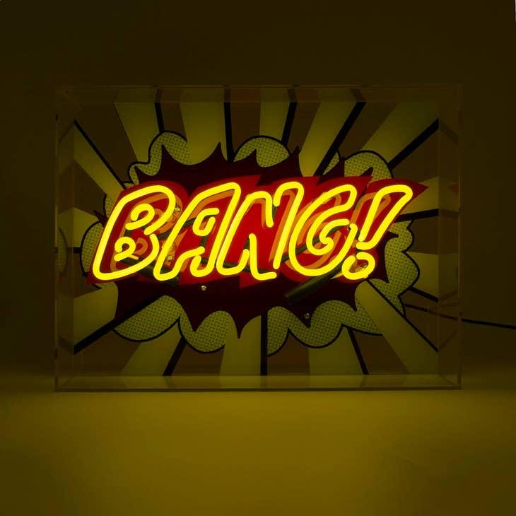 FORMA's Neon BANG Light, an electrifying neon sign adding a vibrant, dynamic touch to your space.