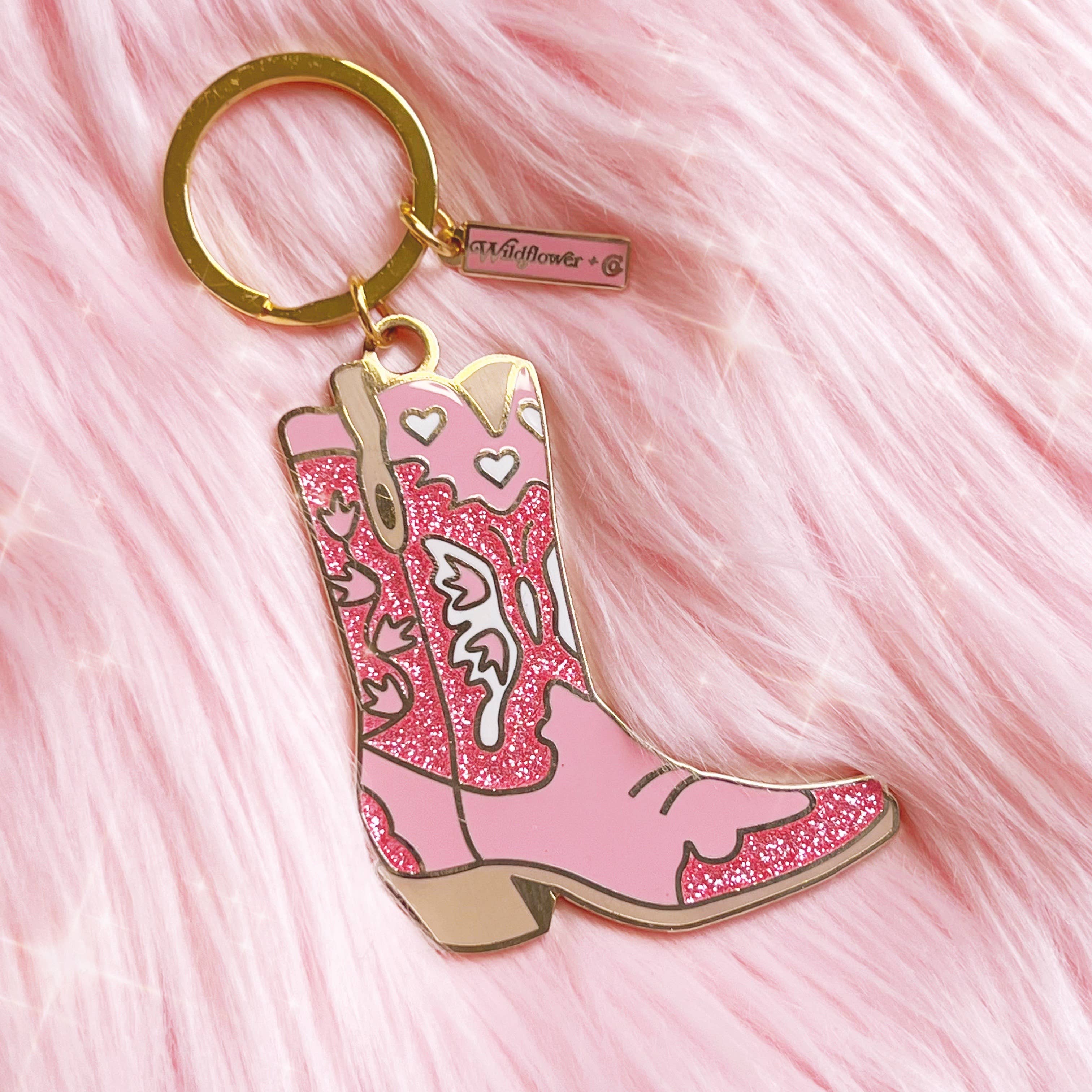 Cowgirl Boot Keychain featuring a detailed Western-style boot design.
