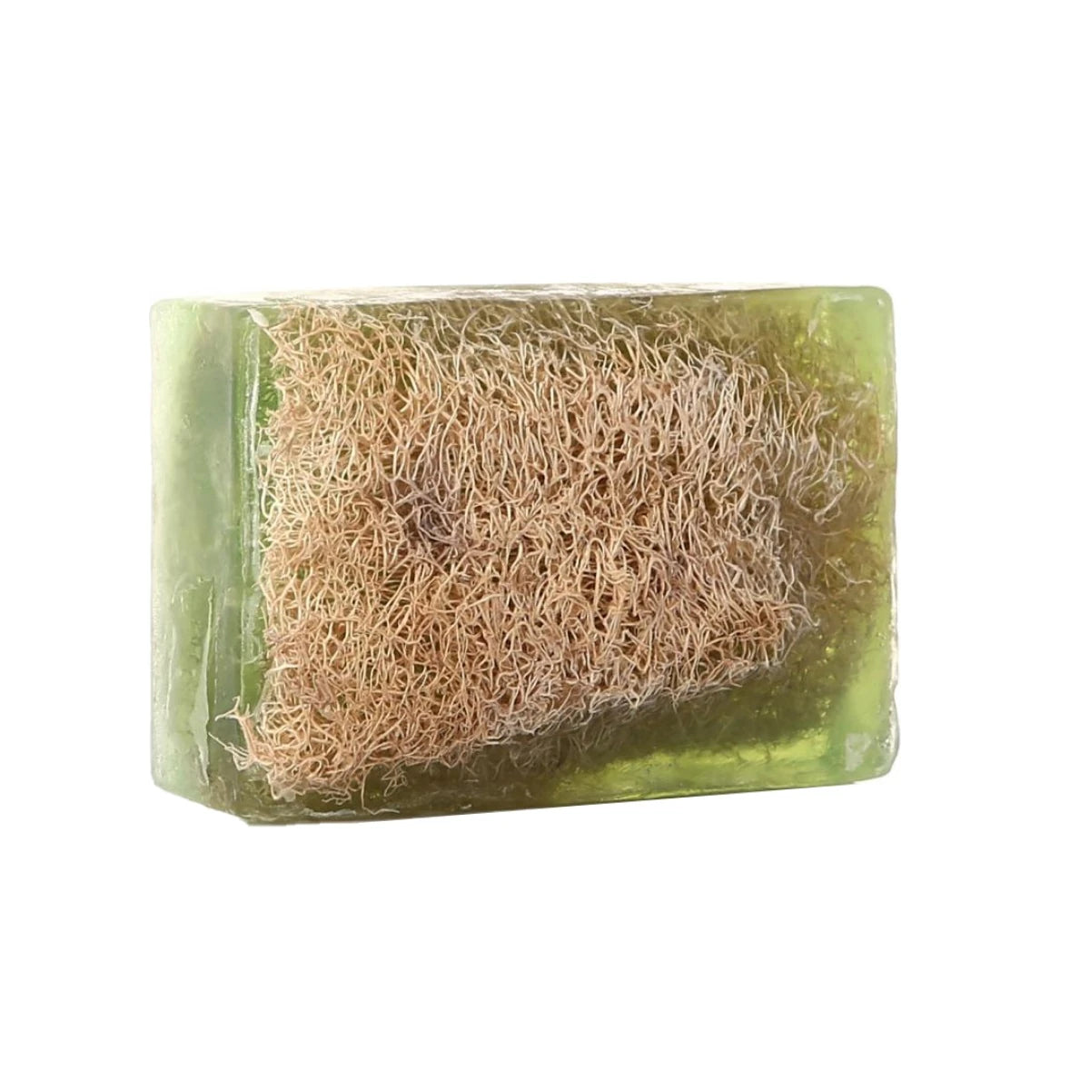 Aloe Vera Soap with Loofah, providing a soothing, moisturizing, and exfoliating cleanse.