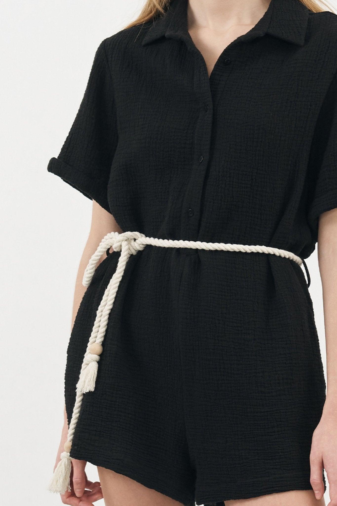 Mia Romper - Chic and versatile women's romper with a flattering silhouette and playful design.