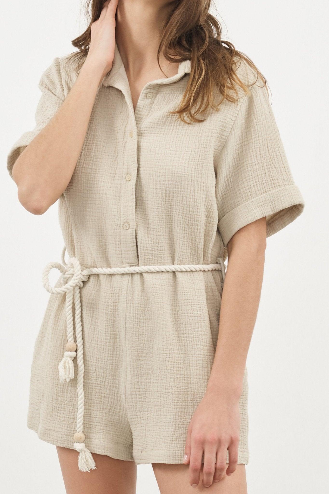 Mia Romper - Chic and versatile women's romper with a flattering silhouette and playful design.