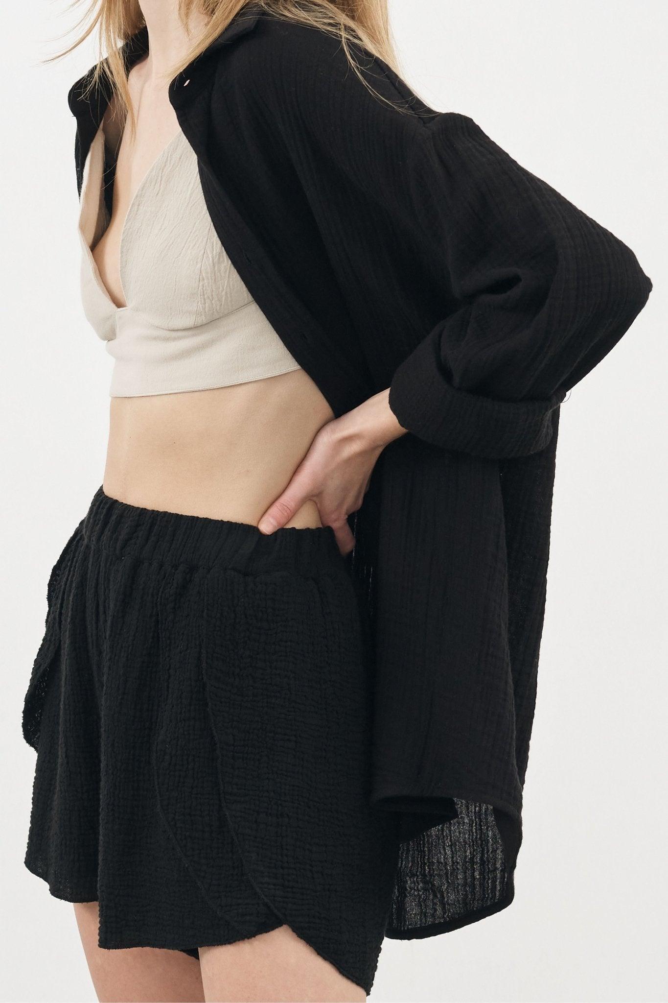 Mia Short - Stylish and comfortable shorts made from 100% Turkish double layered gauze cotton.