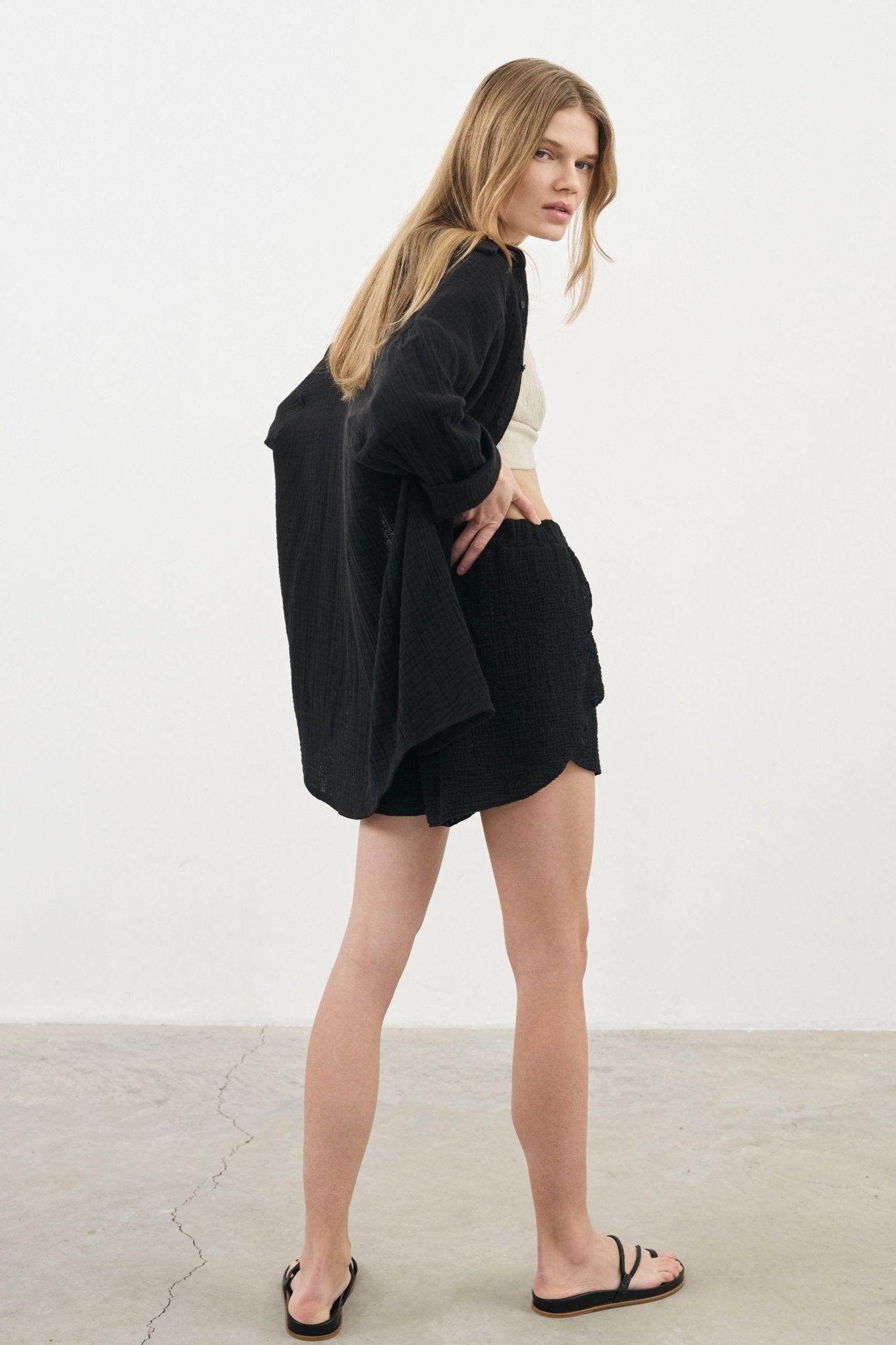 Mia Short - Stylish and comfortable shorts made from 100% Turkish double layered gauze cotton.
