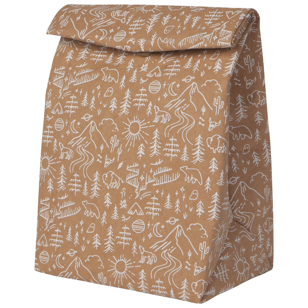 Papercraft Lunch Bag - Stylish and eco-friendly lunch bag with playful designs, made from a durable blend of leather-like paper and natural latex.