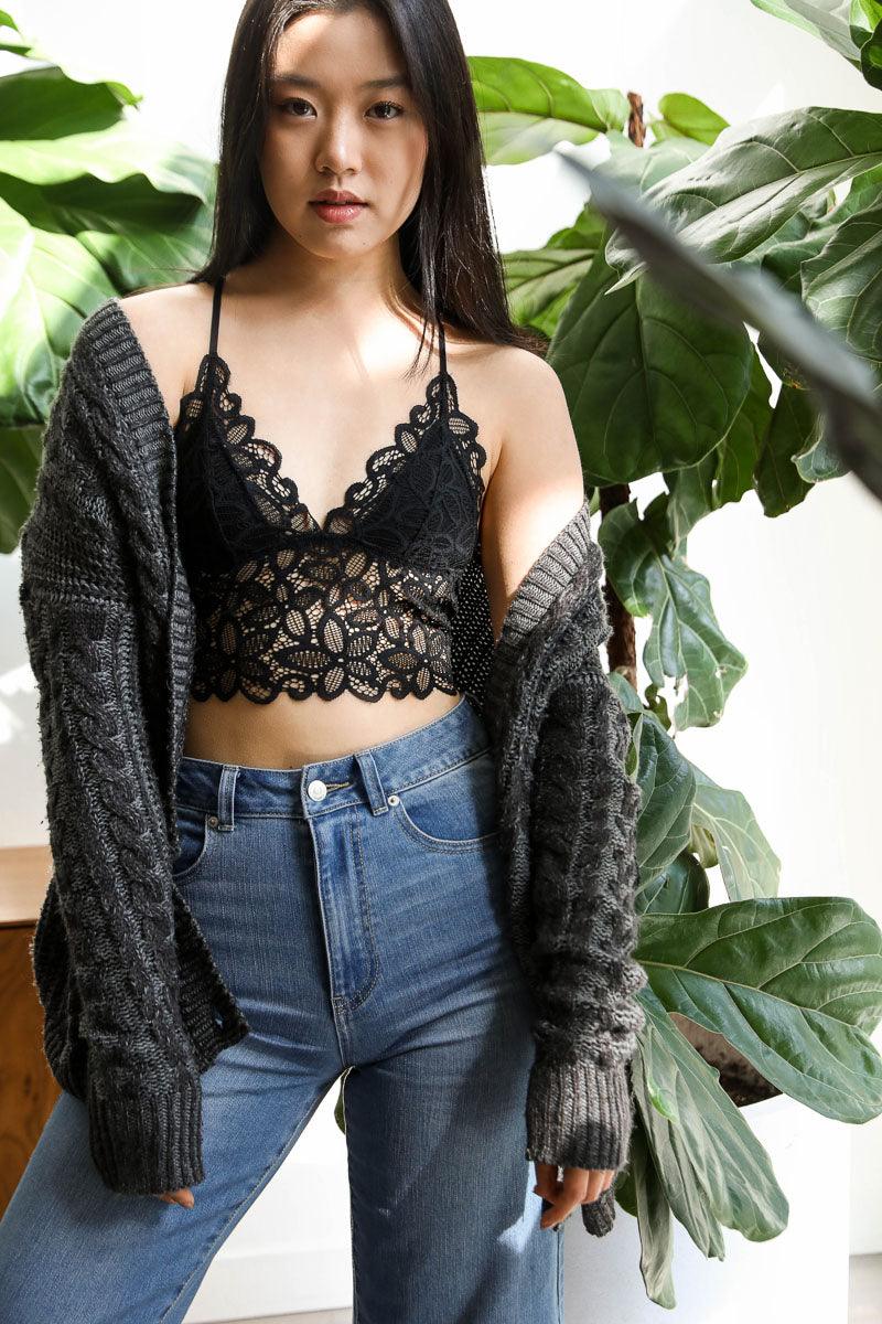 Forma's Daisy Lace Bralette, featuring a charming daisy lace design for a touch of whimsy and comfort.