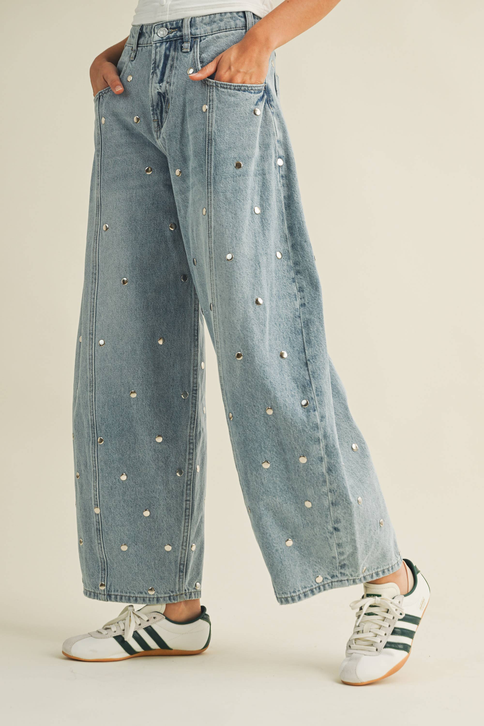 Rivet Denim Pants